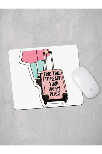 Panorama Ajans Pembe Bavul Mouse Pad - 1