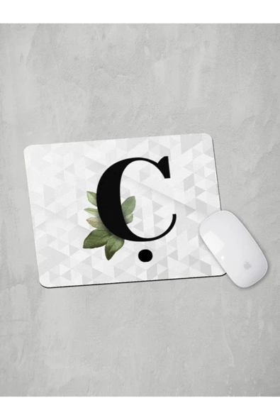 Panorama Ajans Ç Harfi Yeşil Yapraklı Mouse Pad ürün görseli 1