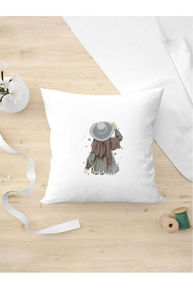 Panorama Ajans Gezgin Ve Özgür Ruhlu Kadınlara Özel Tasarım Yastık Kılıfı ürün görseli 1