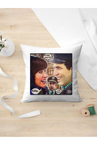 Panorama Ajans Yeşil Çam Film Severlere Çöpçüler Kralı Tasarım Oda Dekoru Arkadaşa Kişiye Hediyelik Yastık Kılıfı ürün görseli 1