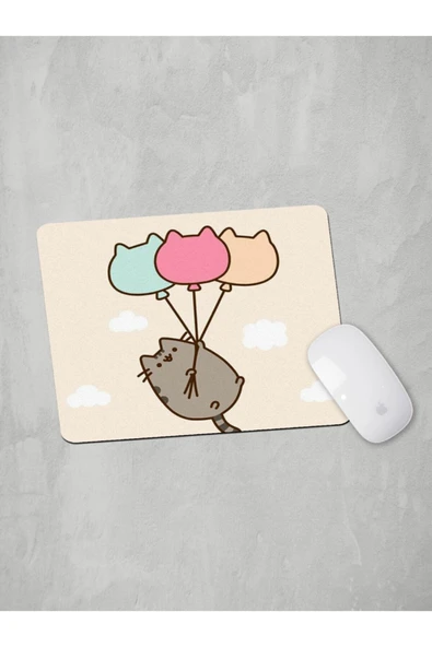 Panorama Ajans Tatlı Cute Çizim Uçan Kedi Mouse Pad ürün görseli 1
