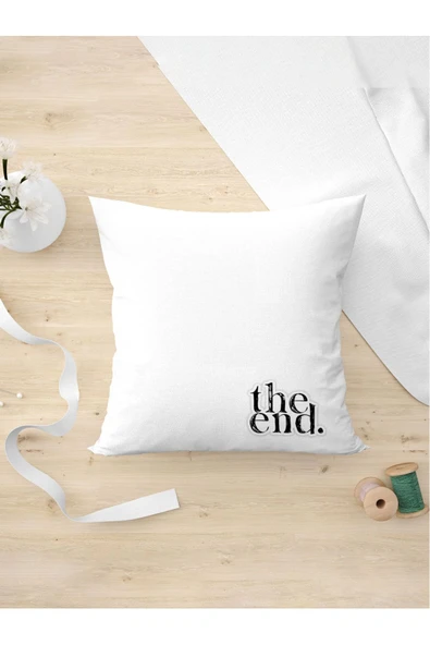 Panorama Ajans Minimalist The End Tasarımı Yastık Kılıfı ürün görseli 1