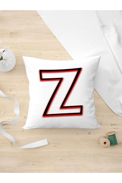 Panorama Ajans Neon Gölgeli Z Harfi Özel Arkadaşa Hediye Özel Tasarım Yastık Kılıfı ürün görseli