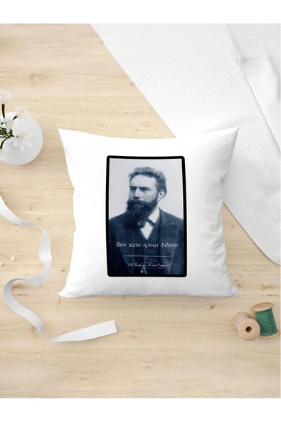 Panorama Ajans Esprili Bilim Adamı Wilhelm Röntgen Özel Tasarım Yastık Kılıfı ürün görseli 1