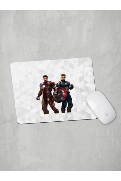 Panorama Ajans Iron Man Ve Kaptan Amerika Marvel Mouse Pad - 1