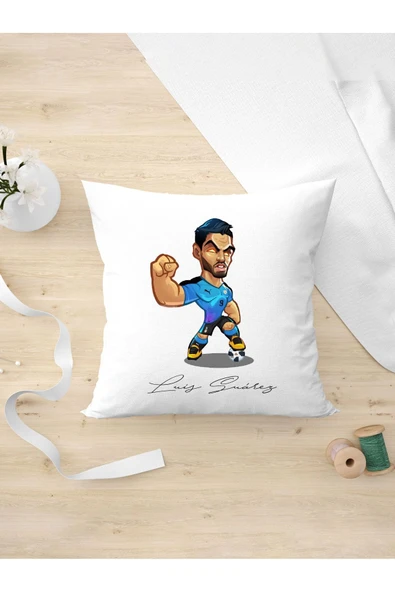 Panorama Ajans Futbol Severlere Luis Suares Tasarım Oda Dekoru Arkadaşa Kişiye Hediyelik Yastık Kılıfı ürün görseli