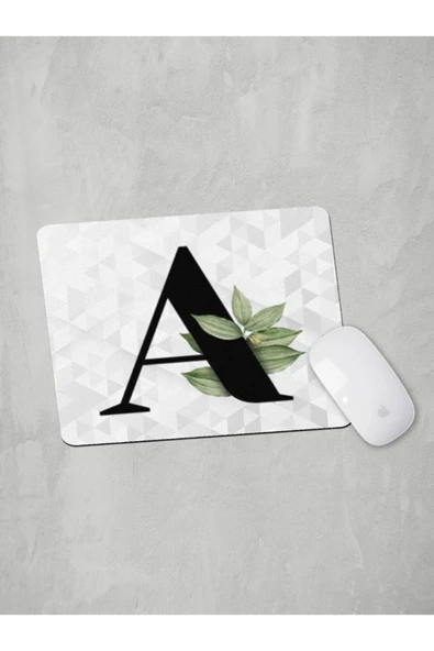 Panorama Ajans A Harfi Yeşil Yapraklı Mouse Pad ürün görseli 1