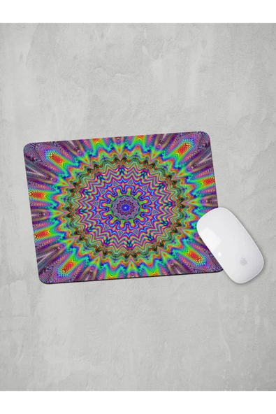 Panorama Ajans Mandala Halüsinasyon Renkli Gökkuşağı Mouse Pad ürün görseli 1