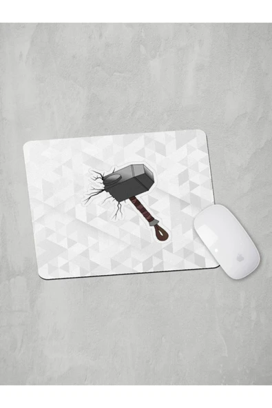 Panorama Ajans Marvel Karakterleri Thor Çekici Mjolnir Sticker Tasarım Mouse Pad - 1