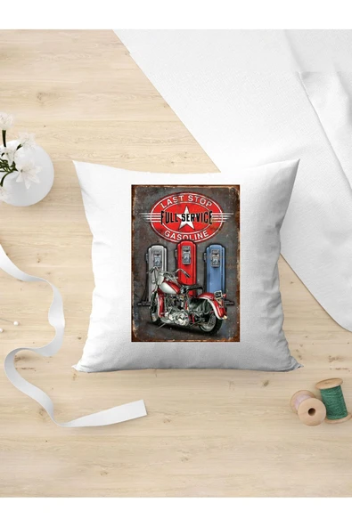 Panorama Ajans Retro Severlere Last Shop Motor Oda Dekoru Arkadaşa Kişiye Hediyelik Yastık Kılıfı ürün görseli 1