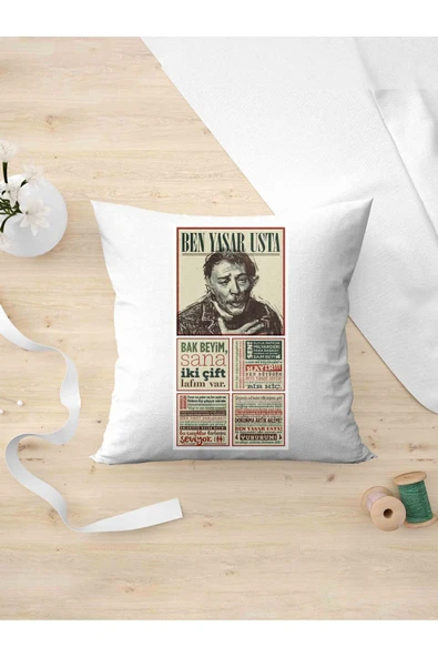 Panorama Ajans Yeşil Çam Severlere Münir Özkul Tasarımlı Arkadaşa Kişiye Hediyelik Yastık Kılıfı ürün görseli 1