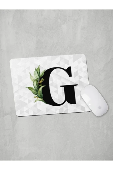 Panorama Ajans G Harfi Yeşil Yapraklı Mouse Pad ürün görseli 1