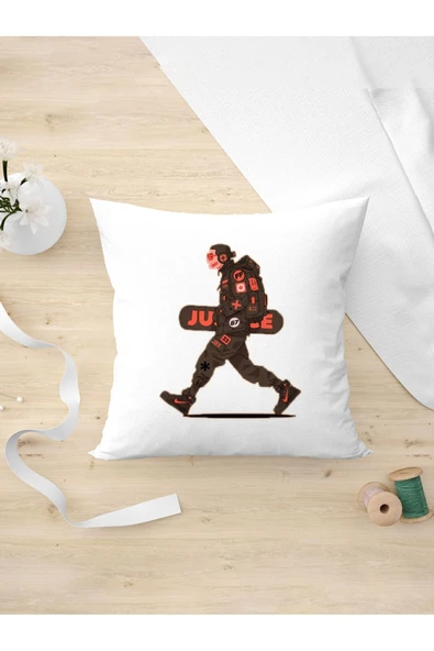 Panorama Ajans Üniformalı Kaykay Karakter Tasarım Oda Dekoru Arkadaşa Kişiye Hediyelik Yastık Kılıfı ürün görseli 1