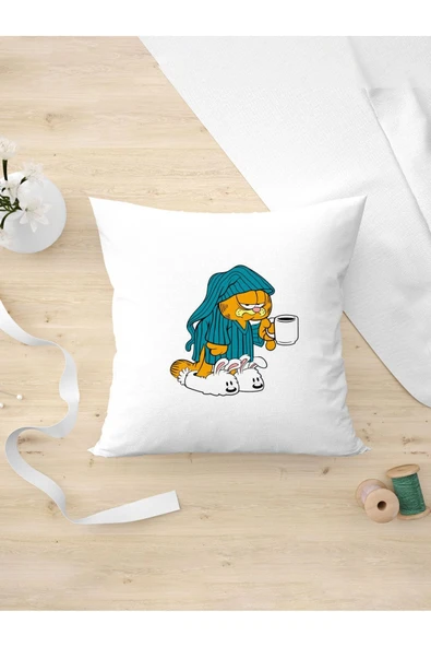 Panorama Ajans Çizgi Film Severlere Garfield Karakterli Arkadaşa Kişiye Hediyelik Yastık Kılıfı ürün görseli 1