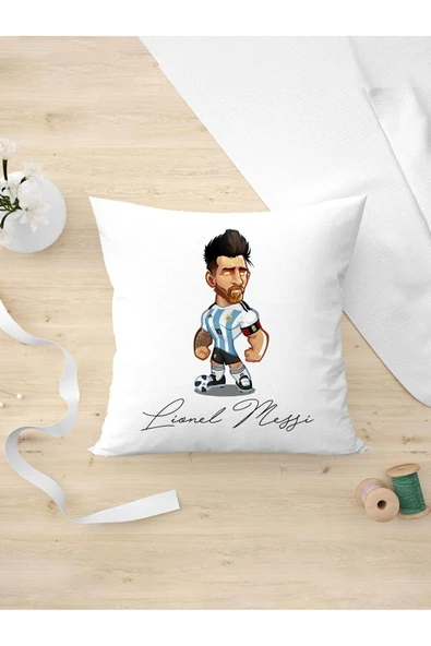 Panorama Ajans Futbol Severlere Lionel Messi Tasarım Oda Dekoru Arkadaşa Kişiye Hediyelik Yastık Kılıfı ürün görseli 1