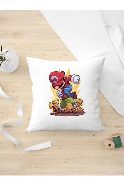 Panorama Ajans Super Mario Severlere Hediyelik Özel Tasarım Yastık Kılıfı ürün görseli 1