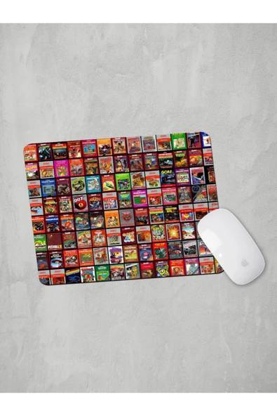 Panorama Ajans Nostalj Atari Kaset Oyunları Mouse Pad ürün görseli 1