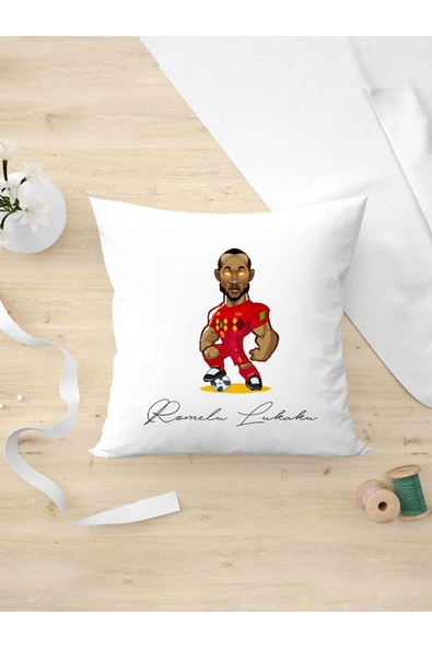 Panorama Ajans Futbol Severlere Şirin Romelu Lukaku Tasarım Oda Dekoru Arkadaşa Kişiye Hediyelik Yastık Kılıfı ürün görseli