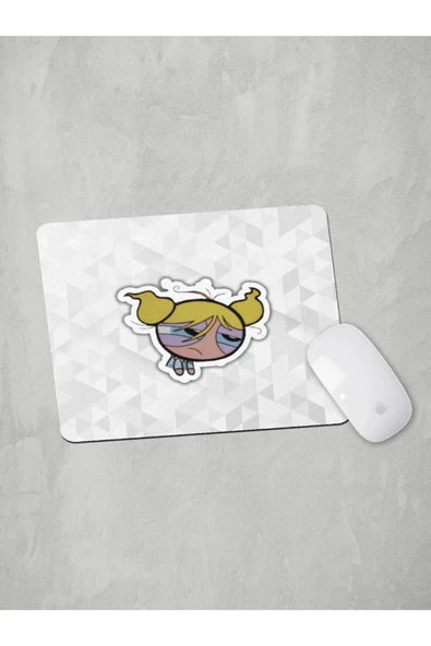 Panorama Ajans Powerpuff Girls Bubbles Sticker Tasarım Mouse Pad - 1