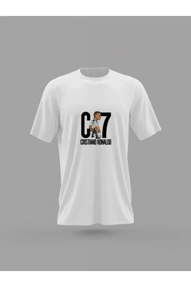 Panorama Ajans Cr7 Cristiano Ronaldo Minimal Futbolcu Tasarım Baskılı T-shirt - 4