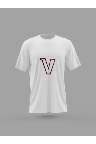Panorama Ajans V Harfi Baskılı T-shirt ürün görseli 1