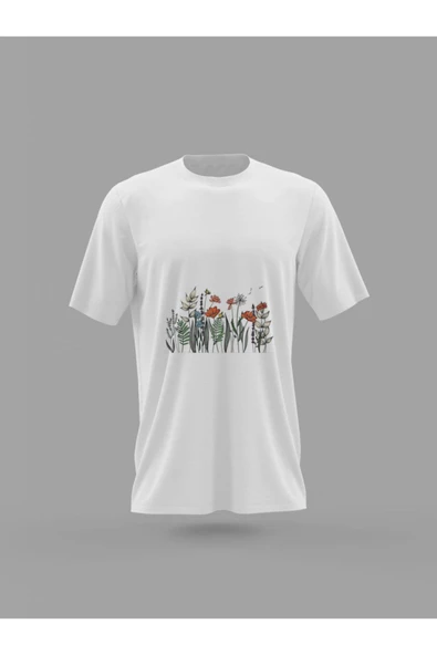 Panorama Ajans Çiçekler Baskılı T-shirt ürün görseli 1