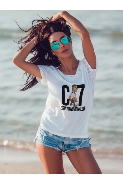 Panorama Ajans Cr7 Cristiano Ronaldo Minimal Futbolcu Tasarım Baskılı T-shirt - 3