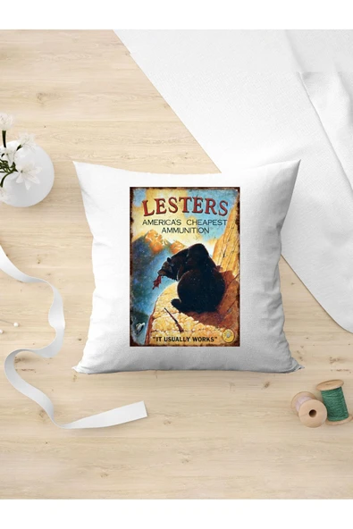 Panorama Ajans Retro Severlere Lesters Tasarım Oda Dekoru Arkadaşa Kişiye Hediyelik Yastık Kılıfı ürün görseli 1