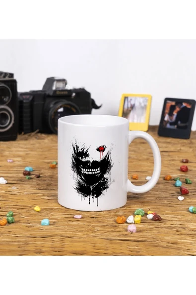 Panorama Ajans Beyaz Tokyo Ghoul Black Mask Anime Severlere Özel Kupa Bardak ürün görseli 1