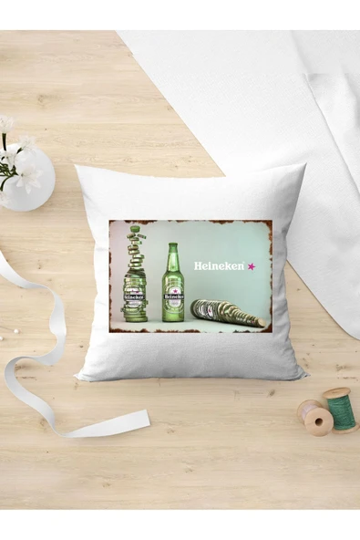 Panorama Ajans Retro Severlere Tasarım Heineken Arkadaşa Kişiye Hediyelik Yastık Kılıfı ürün görseli 1