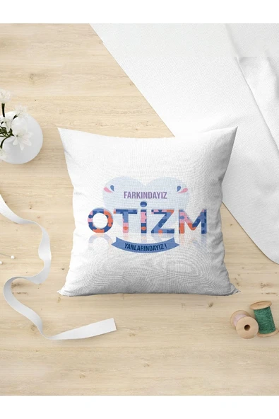 Panorama Ajans Otizm Farkındalık Tasarım Yastık Kılıfı 5 ürün görseli