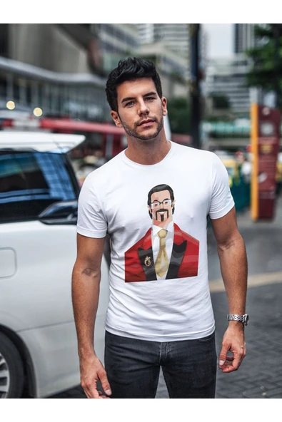 Panorama Ajans Hokkabaz Iskender Karakter Portre Tasarım Baskılı T-shirt ürün görseli 1