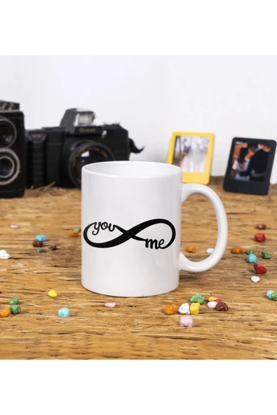 Panorama Ajans You Me Infinity Sonsuza Kadar Sen Ve Ben Tasarım Sevgili Hediye Beyaz Kupa Bardak ürün görseli 1