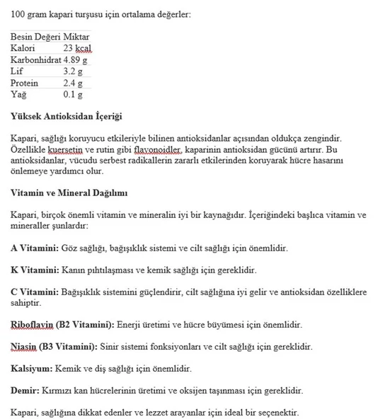 Kapari Turşusu 450 gr Doğal Ev Yapımı - 4