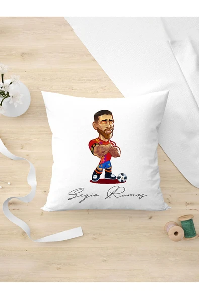Panorama Ajans Futbol Severlere Şirin Segio Ramos Tasarım Oda Dekoru Arkadaşa Kişiye Hediyelik Yastık Kılıfı ürün görseli