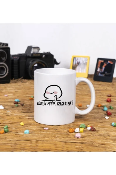 Panorama Ajans Sevgilin Miyim Gerçekten Eğlenceli Tasarım Beyaz Kupa Bardak ürün görseli