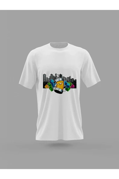 Panorama Ajans Graffiti Baskılı T-shirt ürün görseli 1