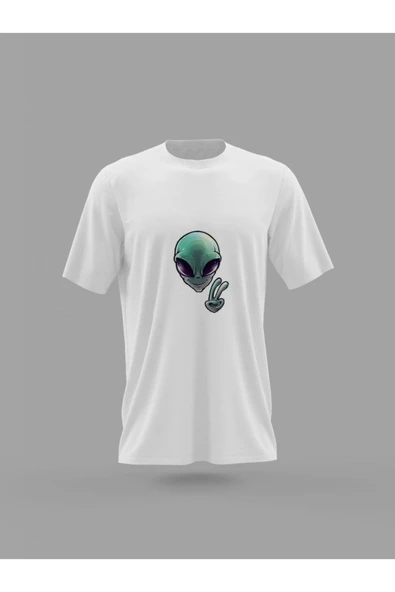 Panorama Ajans Uzaylı Baskılı T-shirt ürün görseli 1