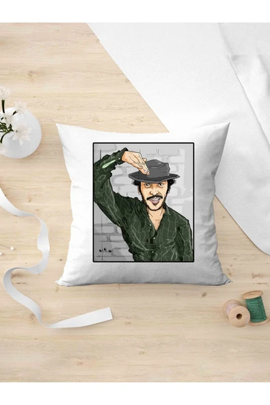 Panorama Ajans Film Severlere Sadri Alışık Tasarım Oda Dekoru Arkadaşa Kişiye Hediyelik Yastık Kılıfı ürün görseli 1