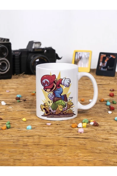 Panorama Ajans Super Mario Design Gamer Hediye Beyaz Kupa Bardak ürün görseli