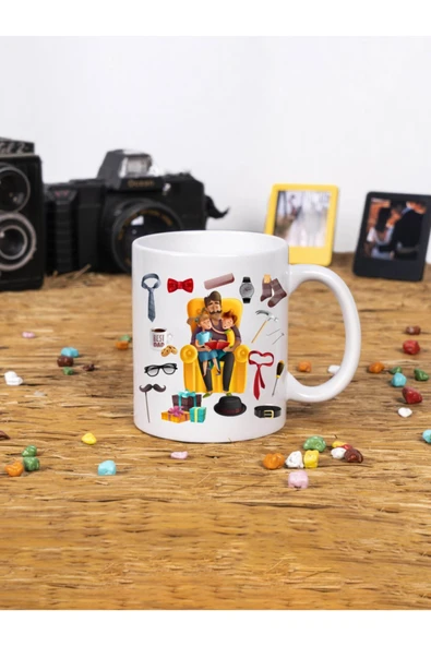 Panorama Ajans Babalar Günü Mutlu Baba Itemleri Beyaz Kupa Bardak ürün görseli