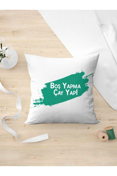 Panorama Ajans Komik Sözlü Arkadaşa Kişiye Hediyelik Çay Yap Oda Dekoru Yastık Kılıfı