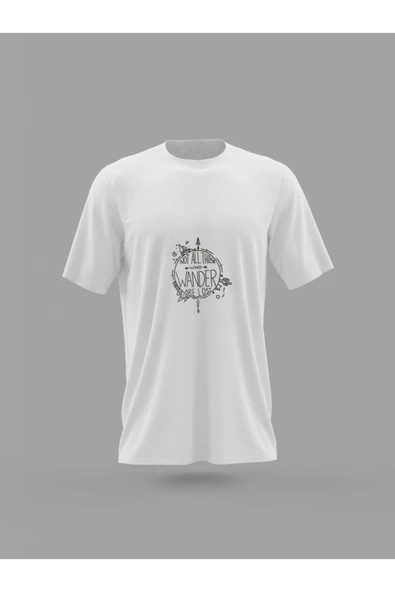 Panorama Ajans Not All Those Who Wander Are Lost Baskılı T-shirt