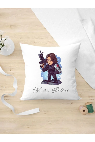 Panorama Ajans Marvel Film Severlere Şirin Winter Soldier Tasarım Oda Dekoru Arkadaşa Kişiye Yastık Kılıfı ürün görseli