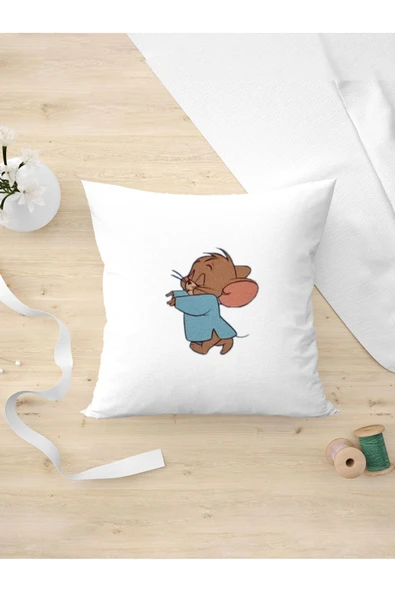 Panorama Ajans Çizgi Film Severleretom Ve Jerryden Jerry Karakterli Arkadaşa Kişiye Hediyelik Yastık Kılıfı ürün görseli 1