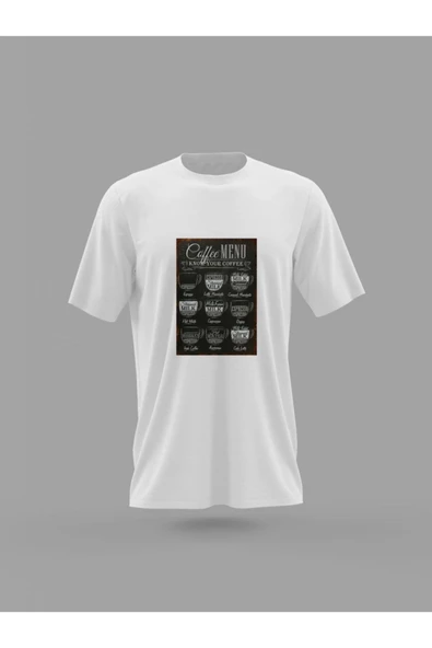 Panorama Ajans Coffe Menu Baskılı T-shirt ürün görseli 1