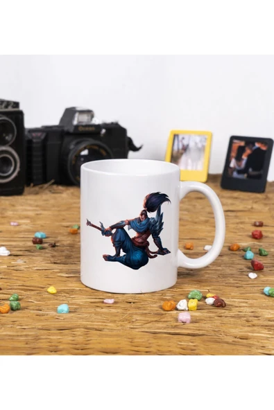 Panorama Ajans Leogue Of Legends Yasuo Karakteri Tasarımı Gamerlara Özel Tasarım Beyaz Kupa Bardak ürün görseli