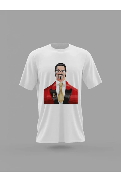 Panorama Ajans Hokkabaz Iskender Karakter Portre Tasarım Baskılı T-shirt - Resim 4