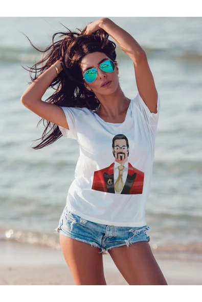 Panorama Ajans Hokkabaz Iskender Karakter Portre Tasarım Baskılı T-shirt - Resim 3