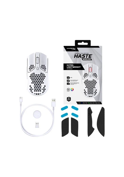 Hyperx Pulsefire Haste Kablosuz Beyaz Gaming Mouse - 5